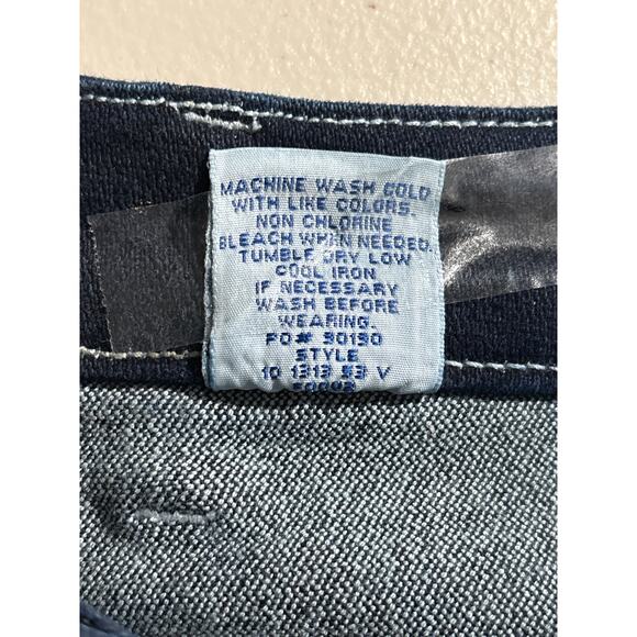Jordache Women's 27 Blue Dark Wash Studded Rhinestone Stretch Pants Denim Jeans - Picture 3 of 14